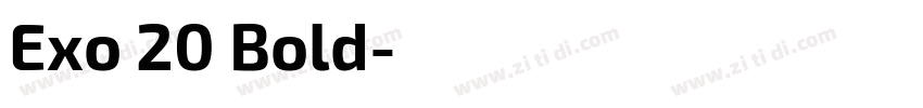 Exo 20 Bold字体转换